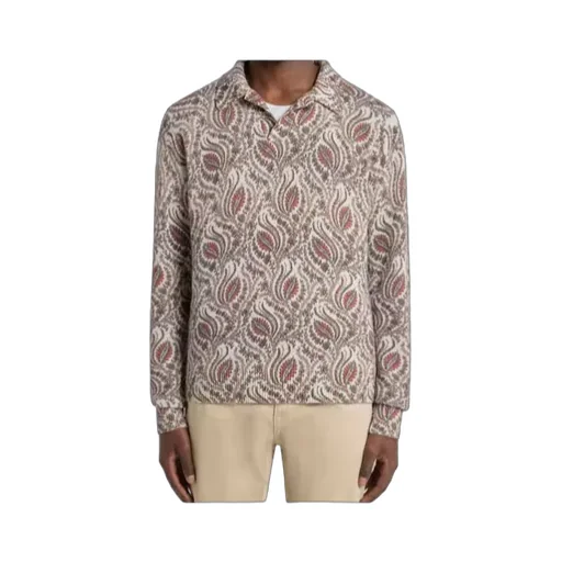 Etro Foliage Motif Polo Shirt