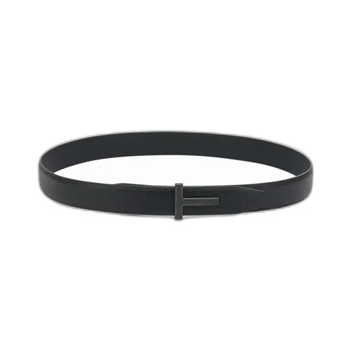 Logo-Buckle Leather Belt