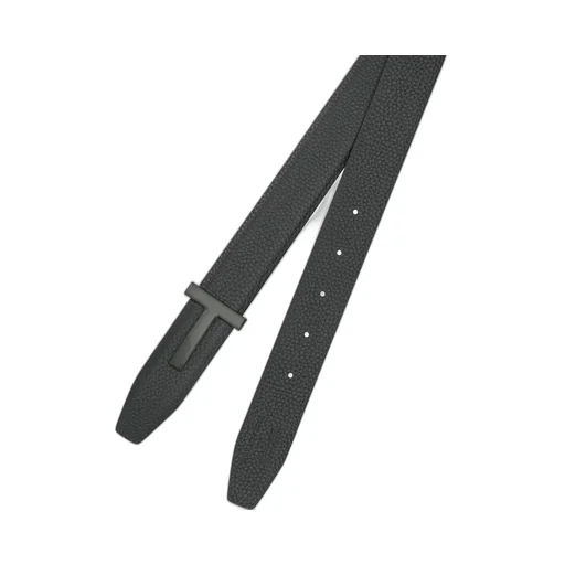 Logo-Buckle Leather Belt