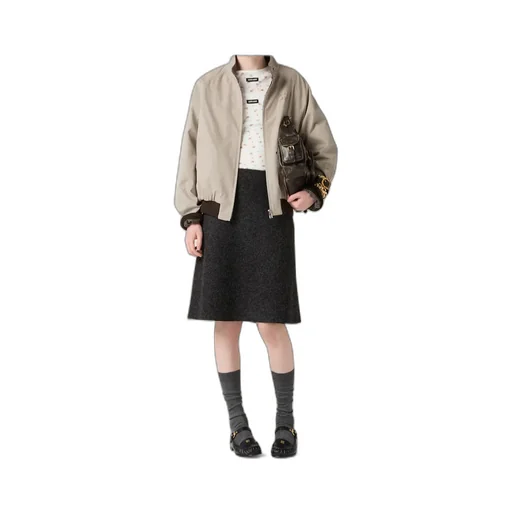 Reversible Houndstooth Check And Panama Cotton Blouson Jacket