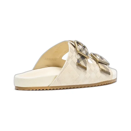 Burberry Double Buckle Checked Sandals
