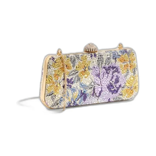 Valentino Garavani Carry Secrets Minaudiere With Flowerism Rhinestone Motif
