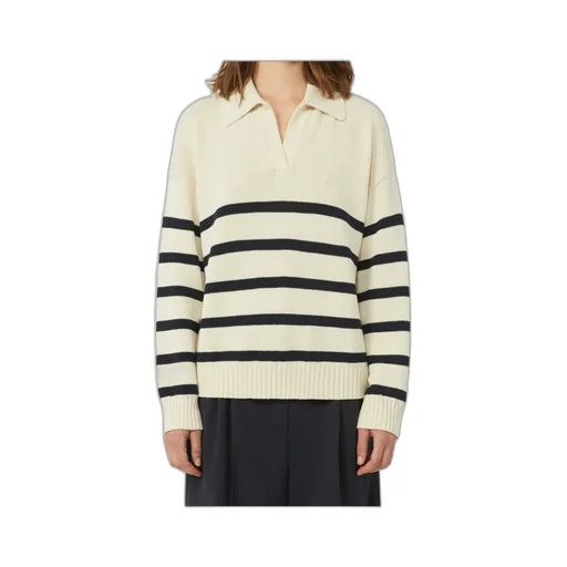 Long-Sleeved Knit Polo Shirt