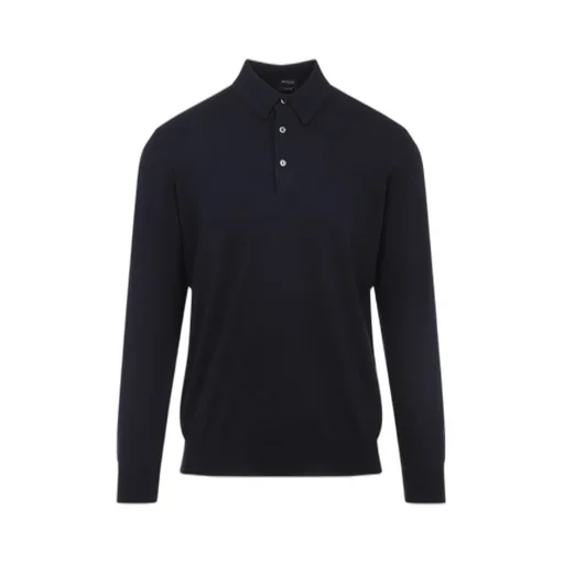 Kiton Long-Sleeve Cotton Polo Shirt