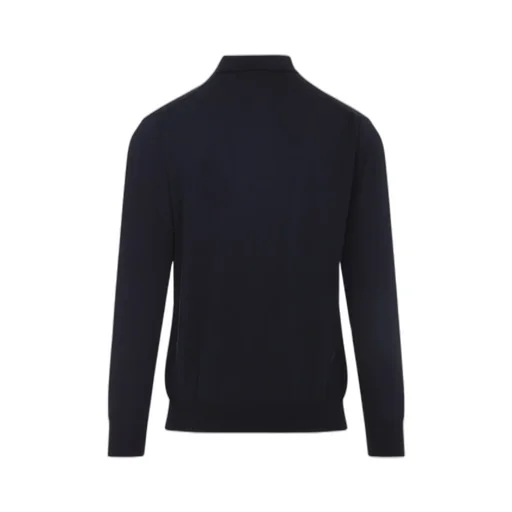 Kiton Long-Sleeve Cotton Polo Shirt