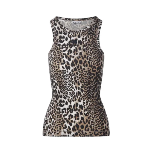 Leopard Rib Tank Top