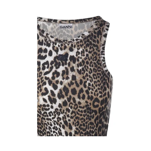 Leopard Rib Tank Top