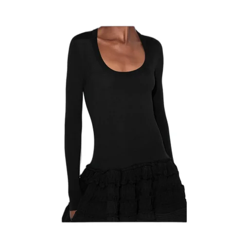 Crinoline Long-Sleeve Mini Dress