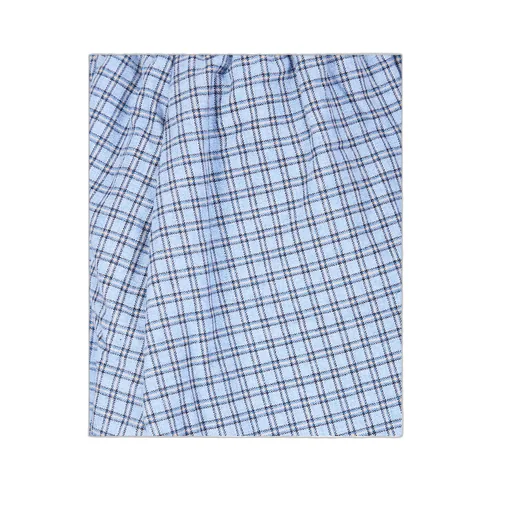 Elastic Plaid Midi Skirt