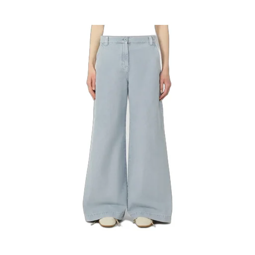 Wide-Leg Cotton Canvas Pants