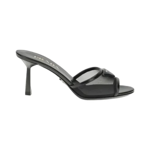 Prada Logo Detailed Heeled Sandals