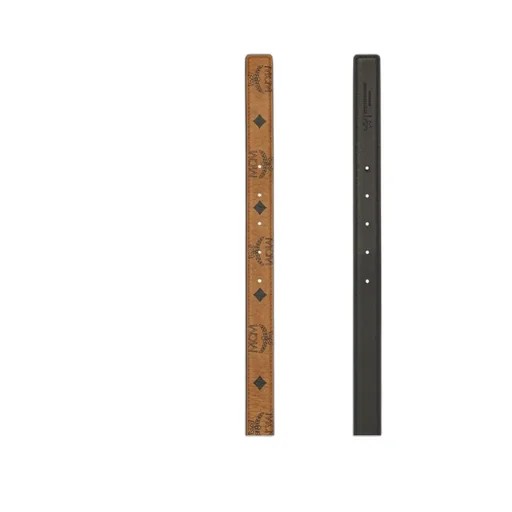 Mcm M-Art Logo Plaque Buckled Belt