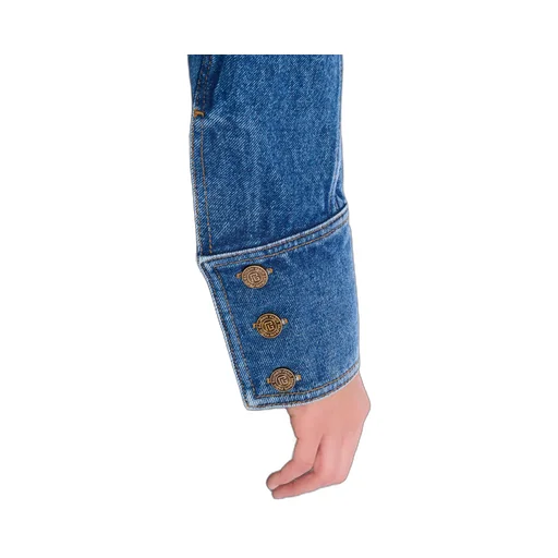 Balmain Cropped Faded Denim Jacket