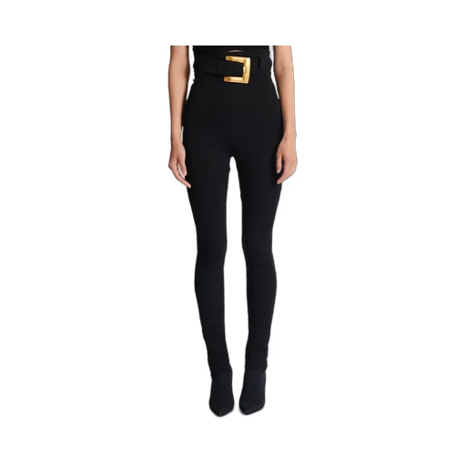 Balmain Belted Stretch Trousers