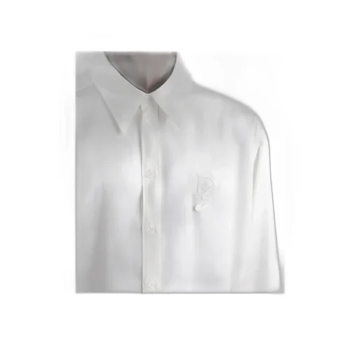 Silk Shirt With Logo Embroidery