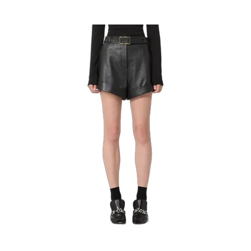 Leather Bermuda Shorts - Black