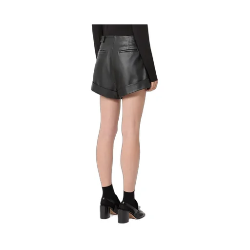 Leather Bermuda Shorts - Black