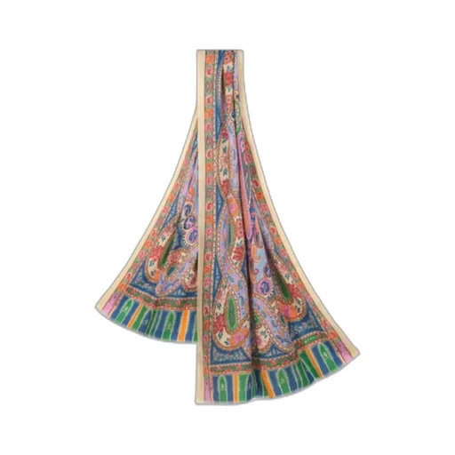 Paisley Wool And Silk Scarf