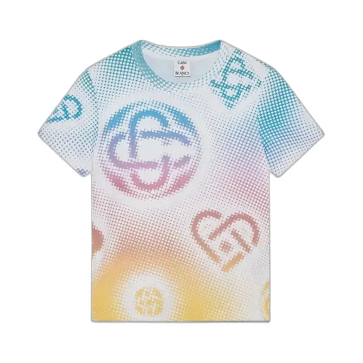 Casablanca Halftone-Logo Crewneck T-Shirt
