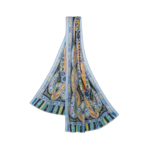 Paisley Wool And Silk Scarf
