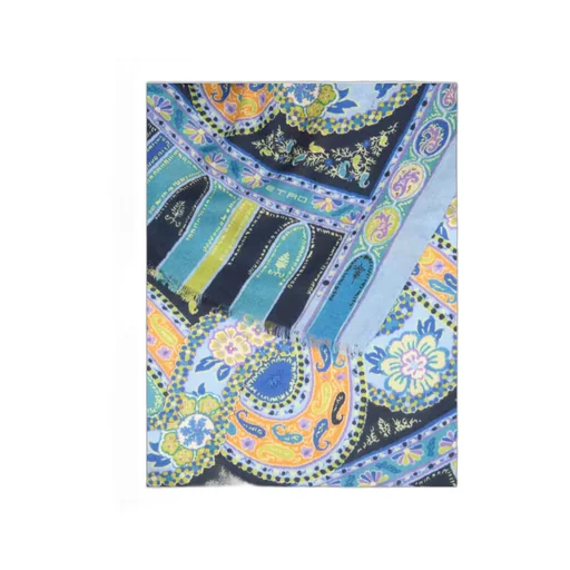Paisley Wool And Silk Scarf