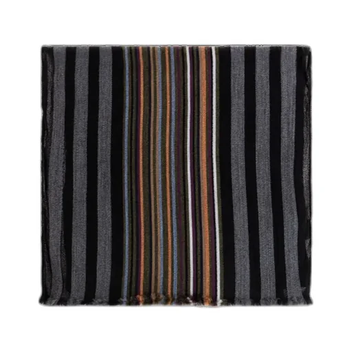 Paul Smith Fringed Striped Scarf