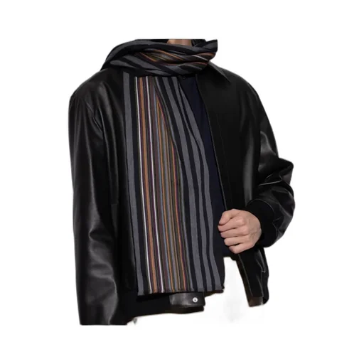 Paul Smith Fringed Striped Scarf
