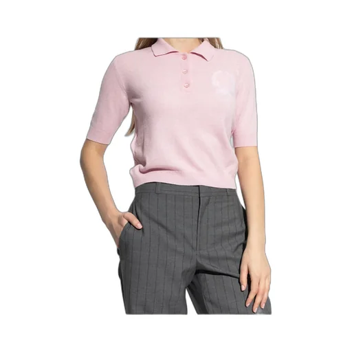 Moschino Collared Short-Sleeve Knit Polo Shirt
