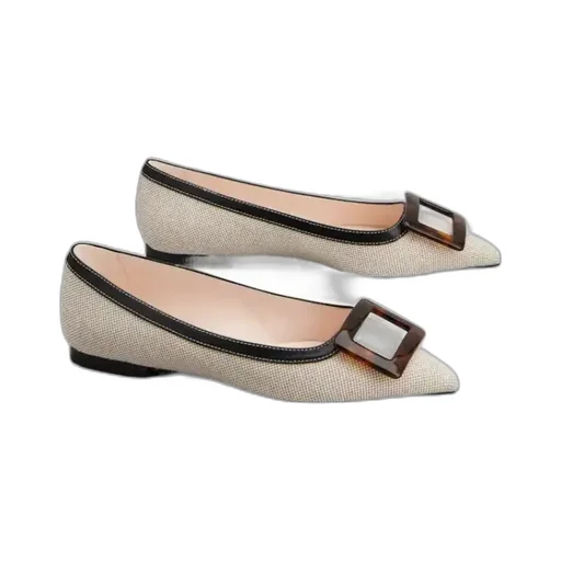 Square-Buckle Flats