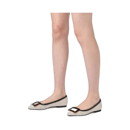Square-Buckle Flats