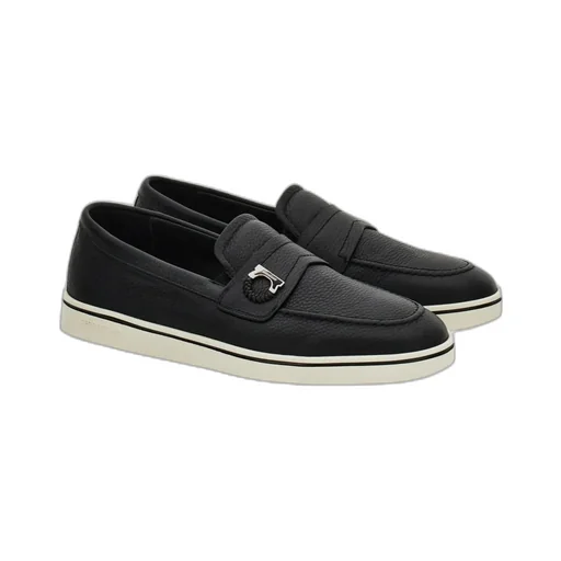 Boat Shoe Loafer With Gancini Detail