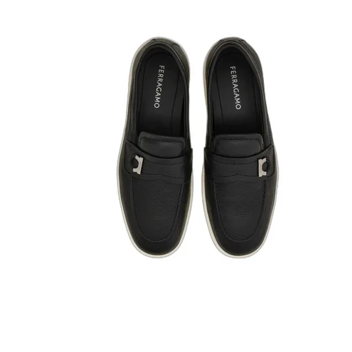 Boat Shoe Loafer With Gancini Detail