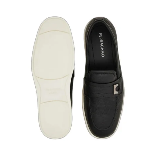 Boat Shoe Loafer With Gancini Detail