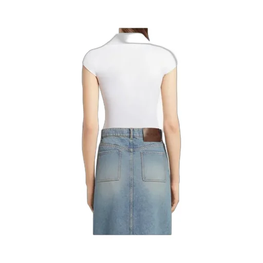 CourrÈGes Sports Cropped V-Neck T-Shirt