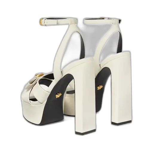 Versace Gianni Ribbon Block-Heeled Sandals