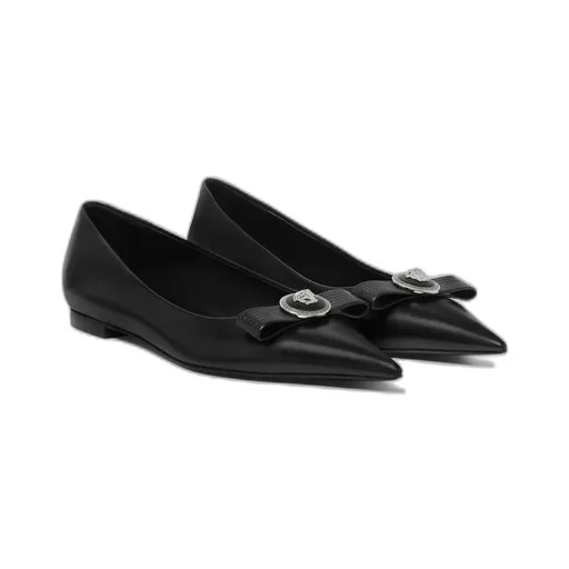 Versace Gianni Ribbon Ballerinas