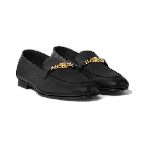 Versace Medusa Round-Toe Loafers