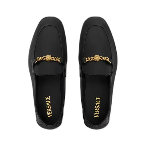 Versace Medusa Round-Toe Loafers