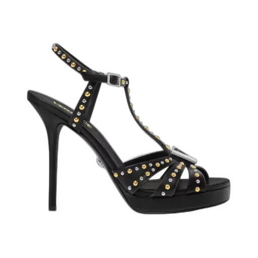 Versace V Embellished Platform Sandals