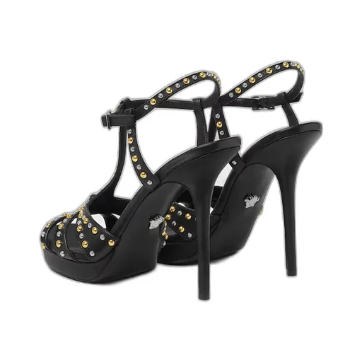 Versace V Embellished Platform Sandals