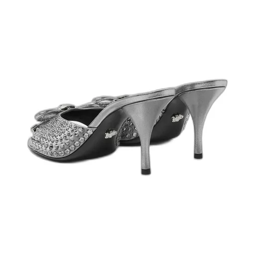Versace Opera Bow Embellished Mules