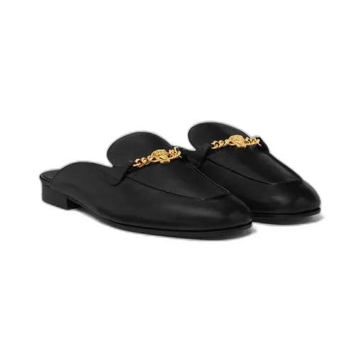 Versace Medusa Round-Toe Slippers