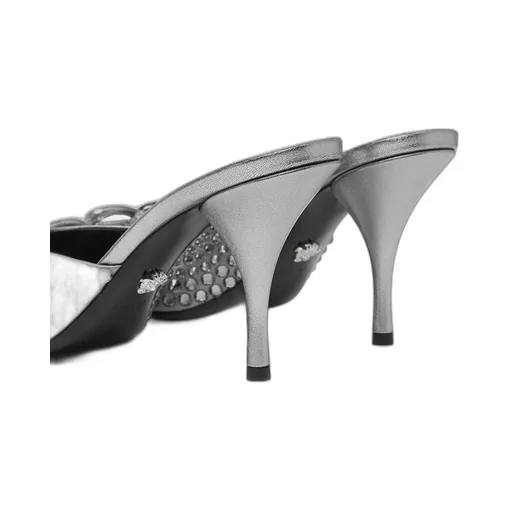 Versace Opera Bow Embellished Mules