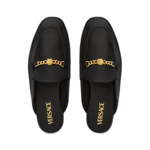 Versace Medusa Round-Toe Slippers