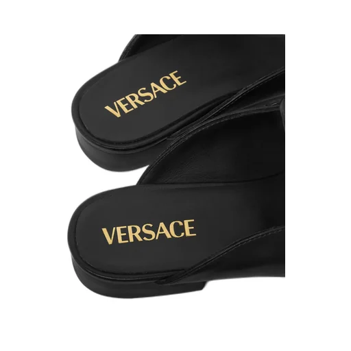 Versace Medusa Round-Toe Slippers