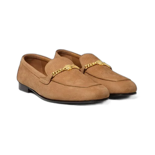 Versace Medusa Round-Toe Loafers