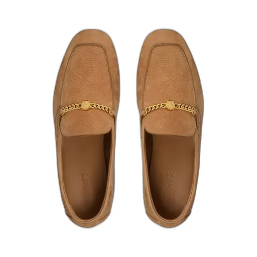 Versace Medusa Round-Toe Loafers