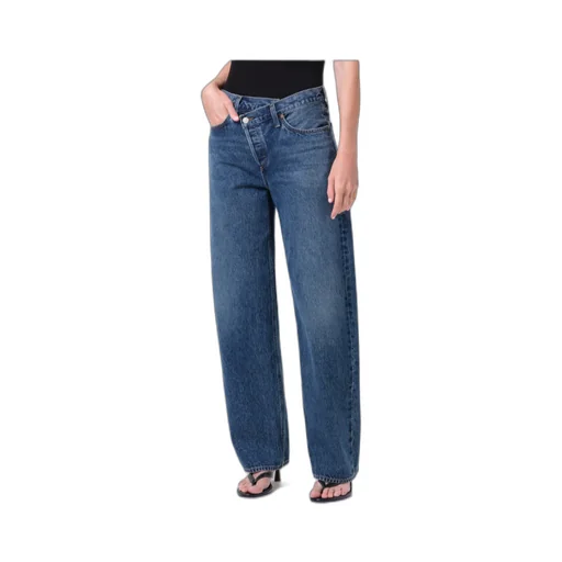 Button-Fastening Jeans