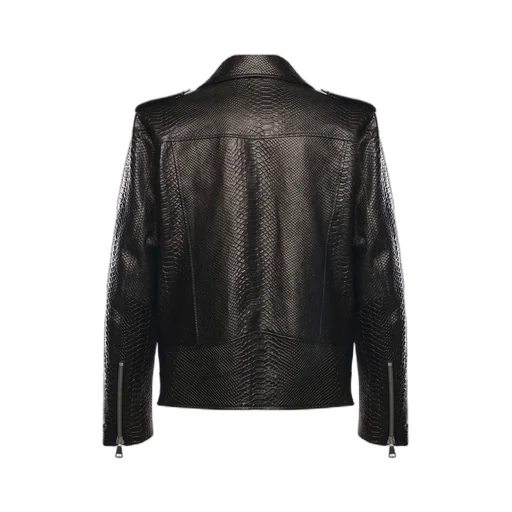 Giuliano Galiano Pushit Textured Biker Jacket