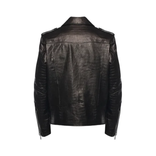 Giuliano Galiano Pushit Textured Biker Jacket